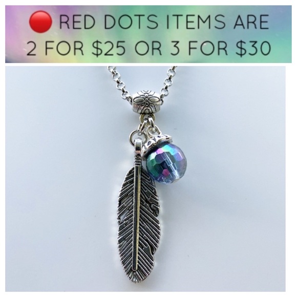 Silverskylight Jewelry - 🔴SALE leaf rainbow reflects crystal bead necklace